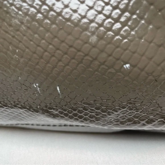 Marc by Marc Jacobs Gray Green Patent Leather Snakeskin Hobo Shoulder Tote Bag - Picture 5 of 16